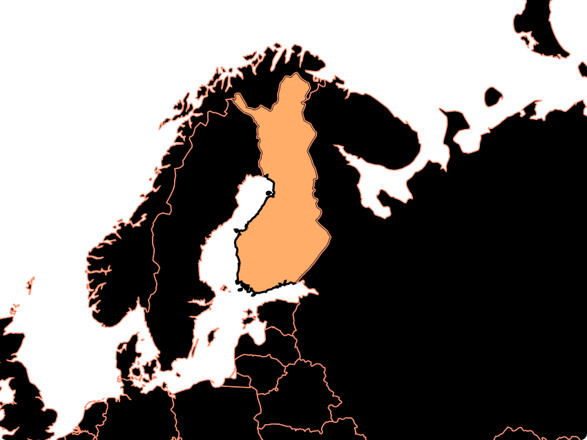 Mapa de Finlandia