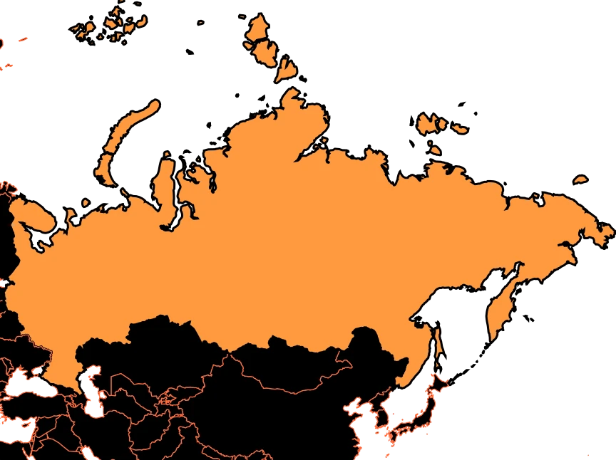 Mapa de Rússia