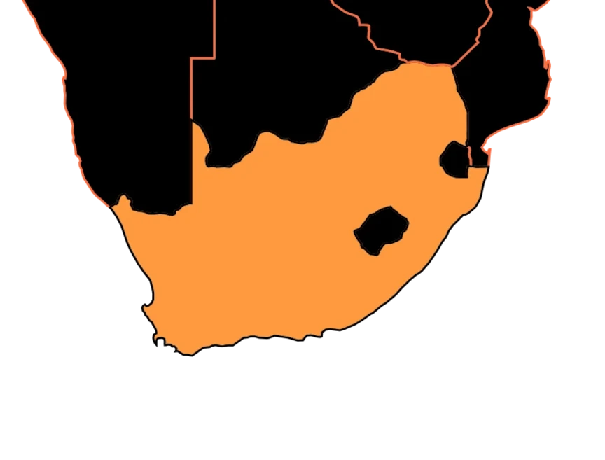 Mapa de África do Sul