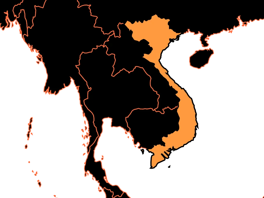 Mapa de Vietname