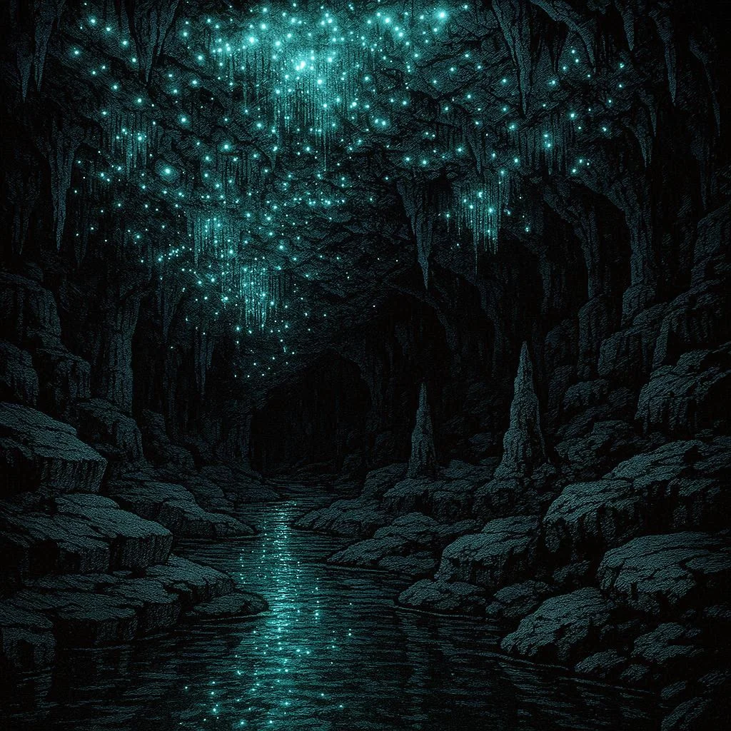 Cuevas de las luciérnagas de Waitomo en Nueva Zelanda