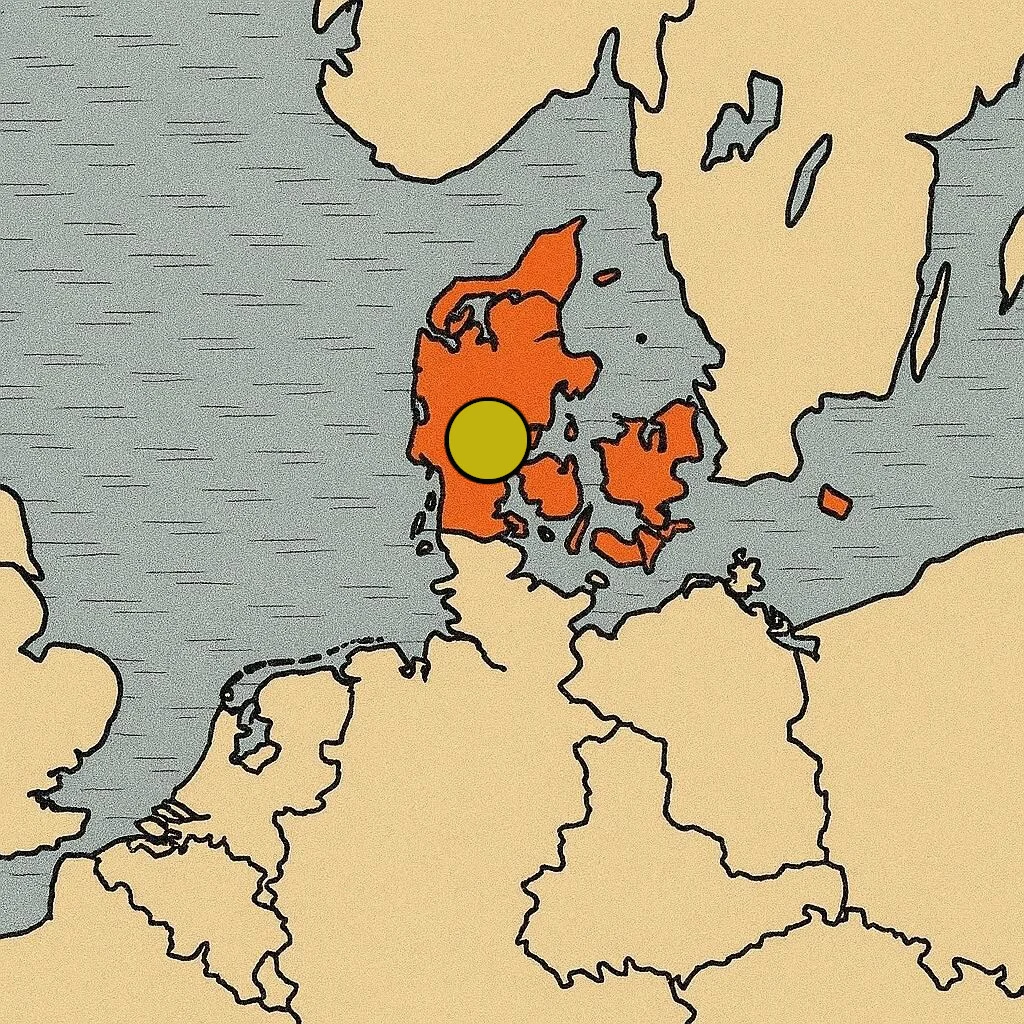 Billund & Lego mapa - Dinamarca