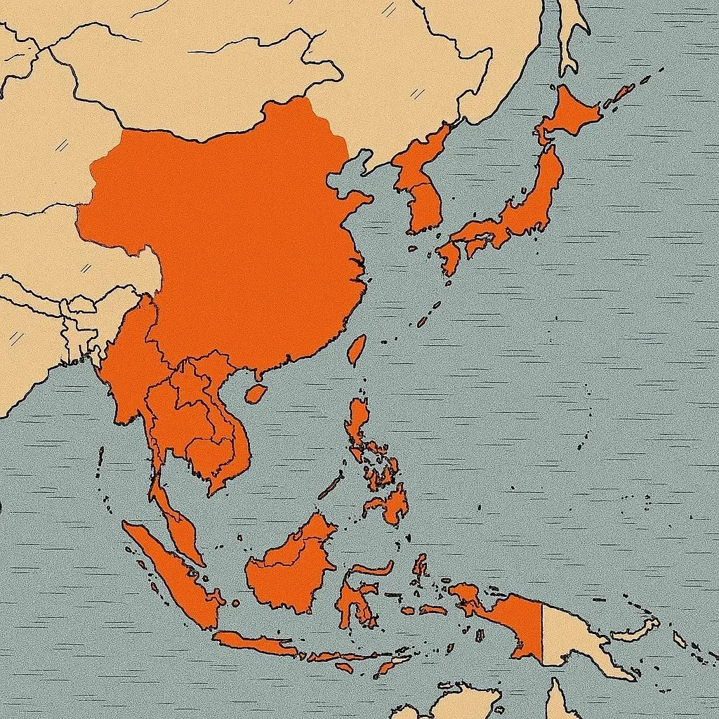 Imperio Japonés mapa - Japón