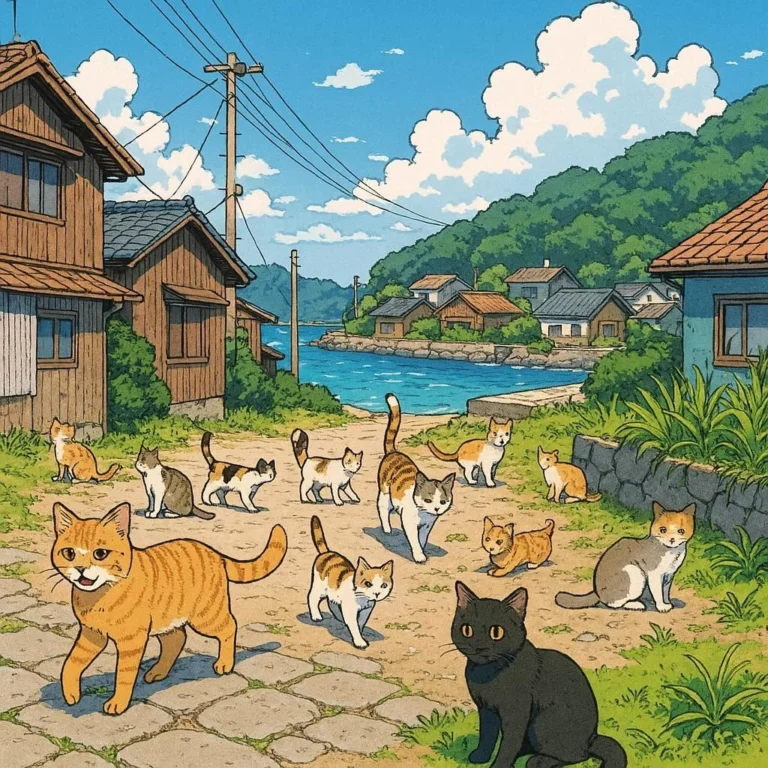 Isla Aoshima de los gatos - Japón