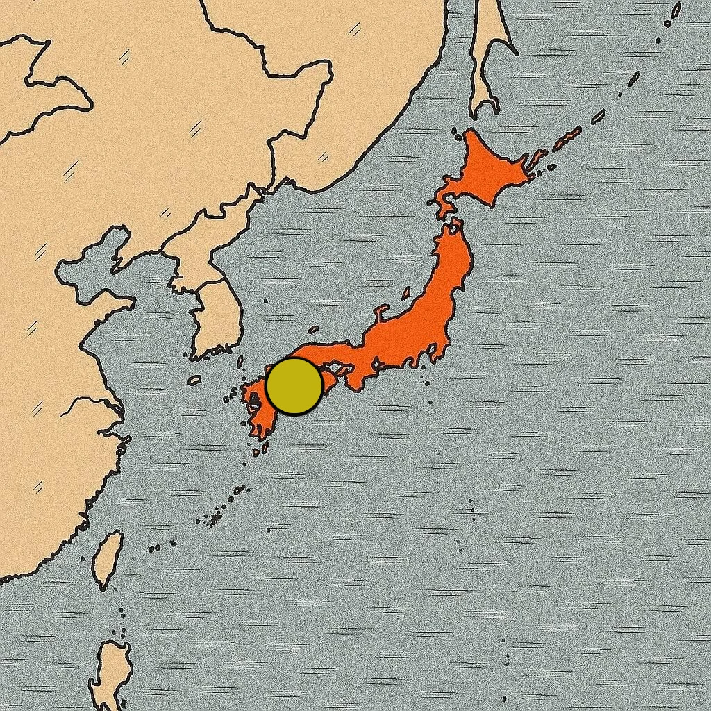 Isla Aoshima mapa Japón