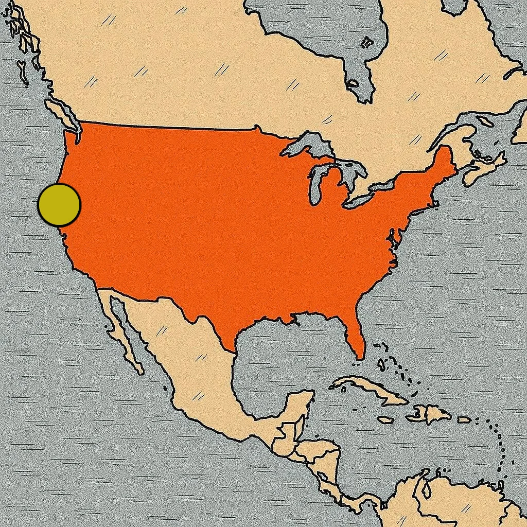 Secuoyas Gigantes mapa- EEUU