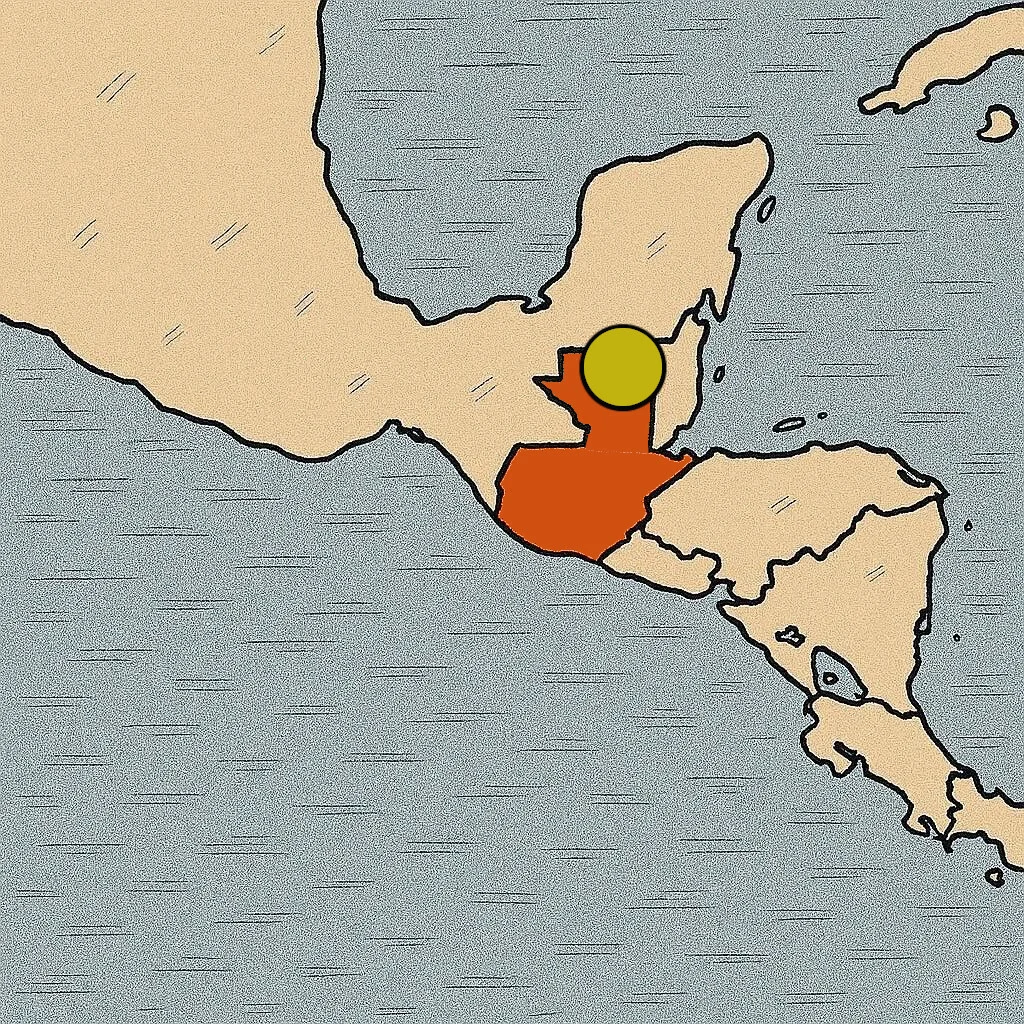 Tikal mapa - Guatemala