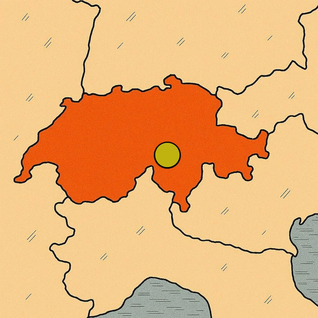 Tunel de Gotardo mapa - Suiza