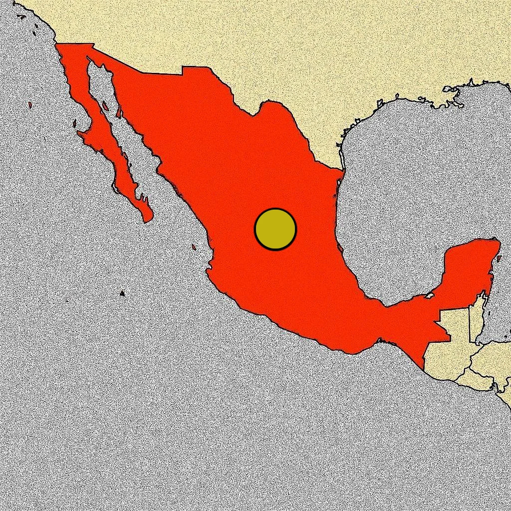 Ajolote mapa - México