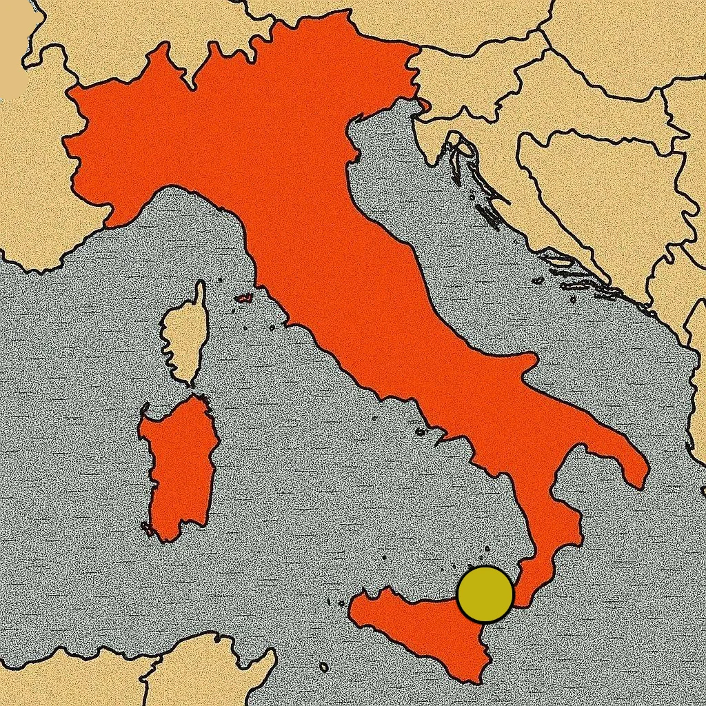 Etna mapa - Italia