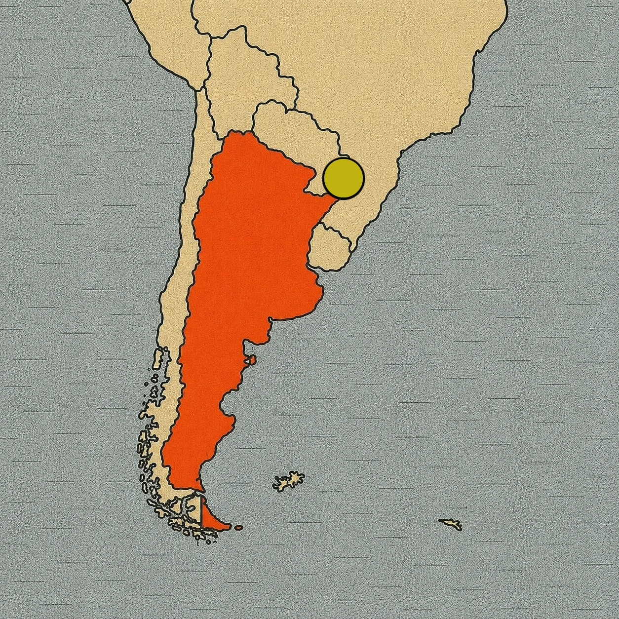 Iguazú mapa - Argentina Y Brasil