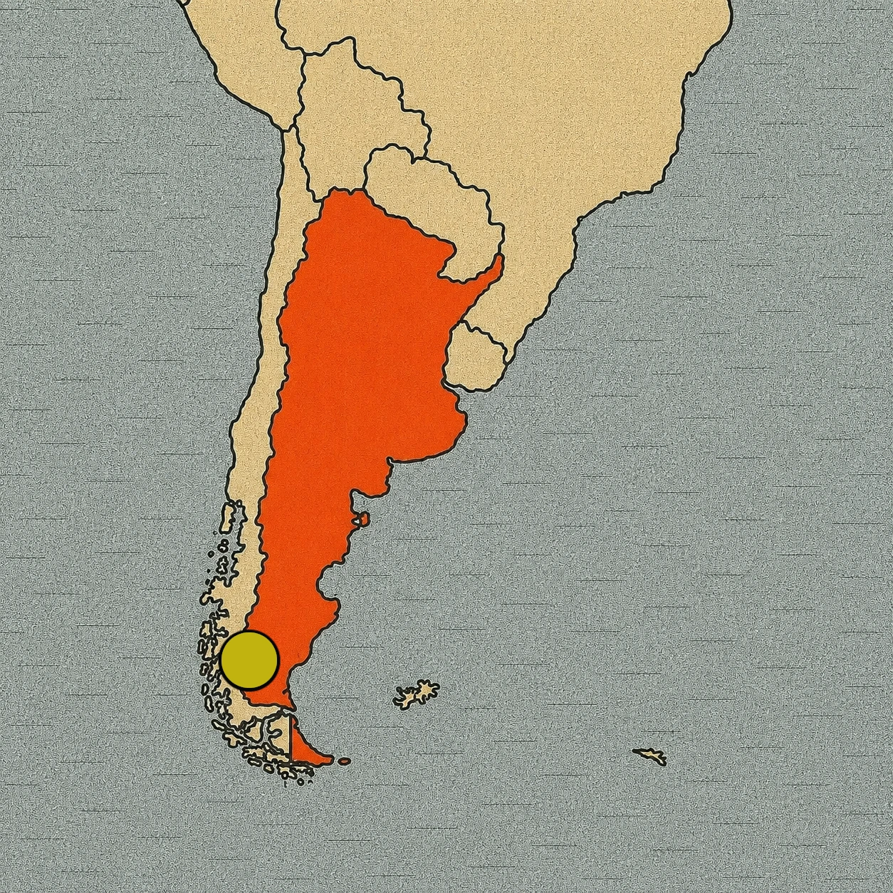 Perito Moreno mapa - Argentina