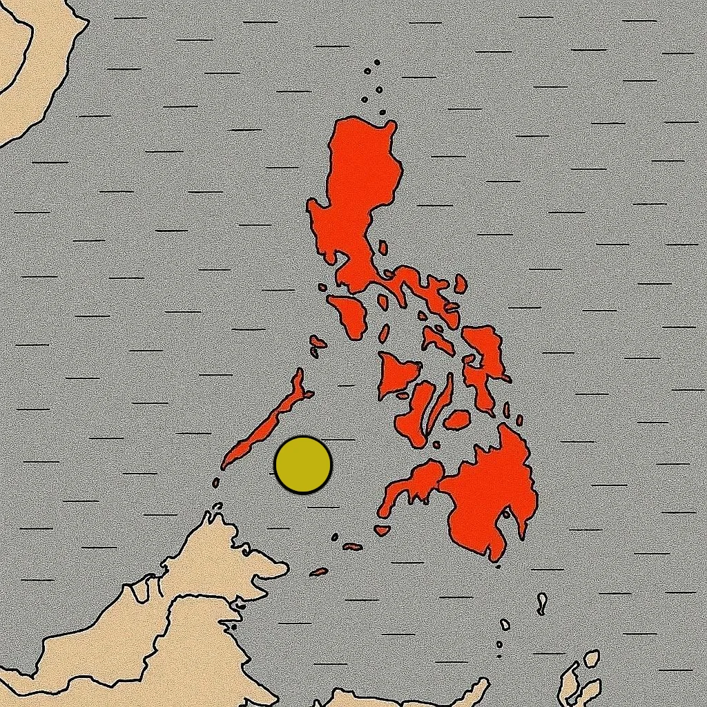 Tubbataha mapa - Filipinas